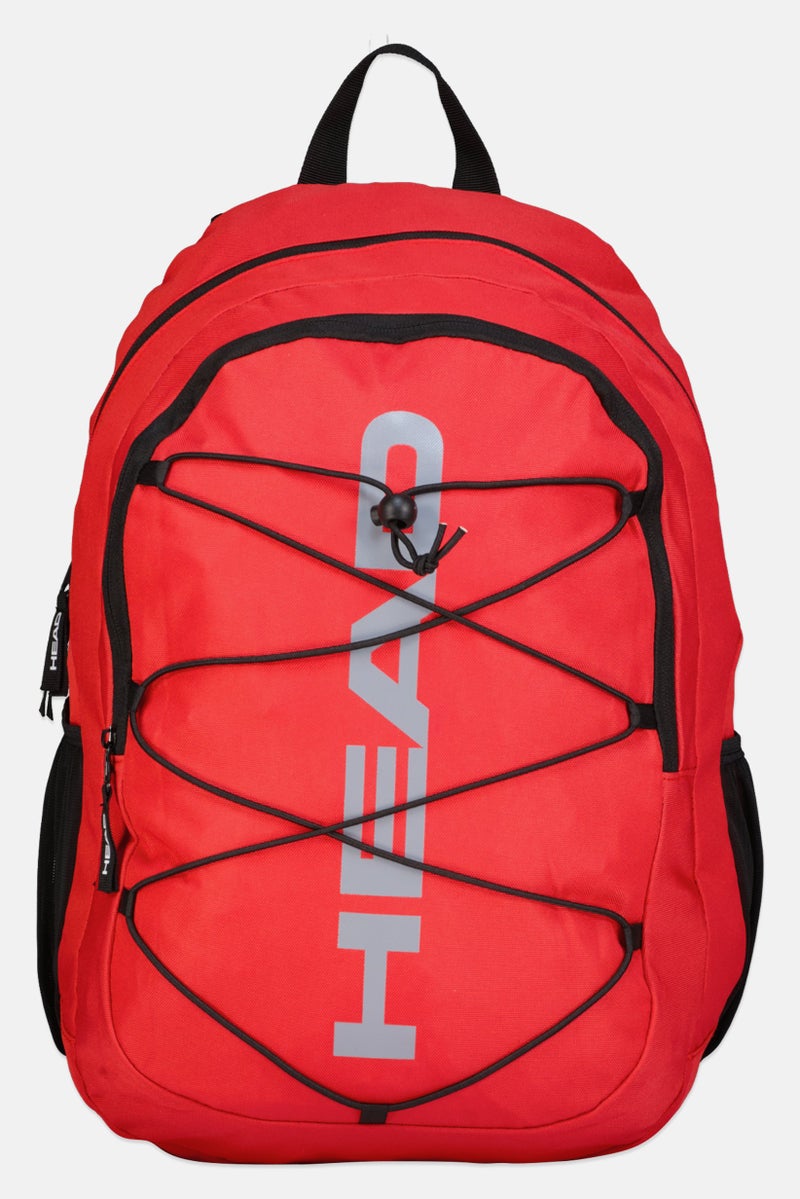 HEAD Men Brand Logo Basic Backpack With Elastics, Red - Image 1