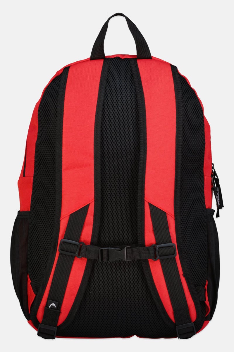 HEAD Men Brand Logo Basic Backpack With Elastics, Red - Image 2