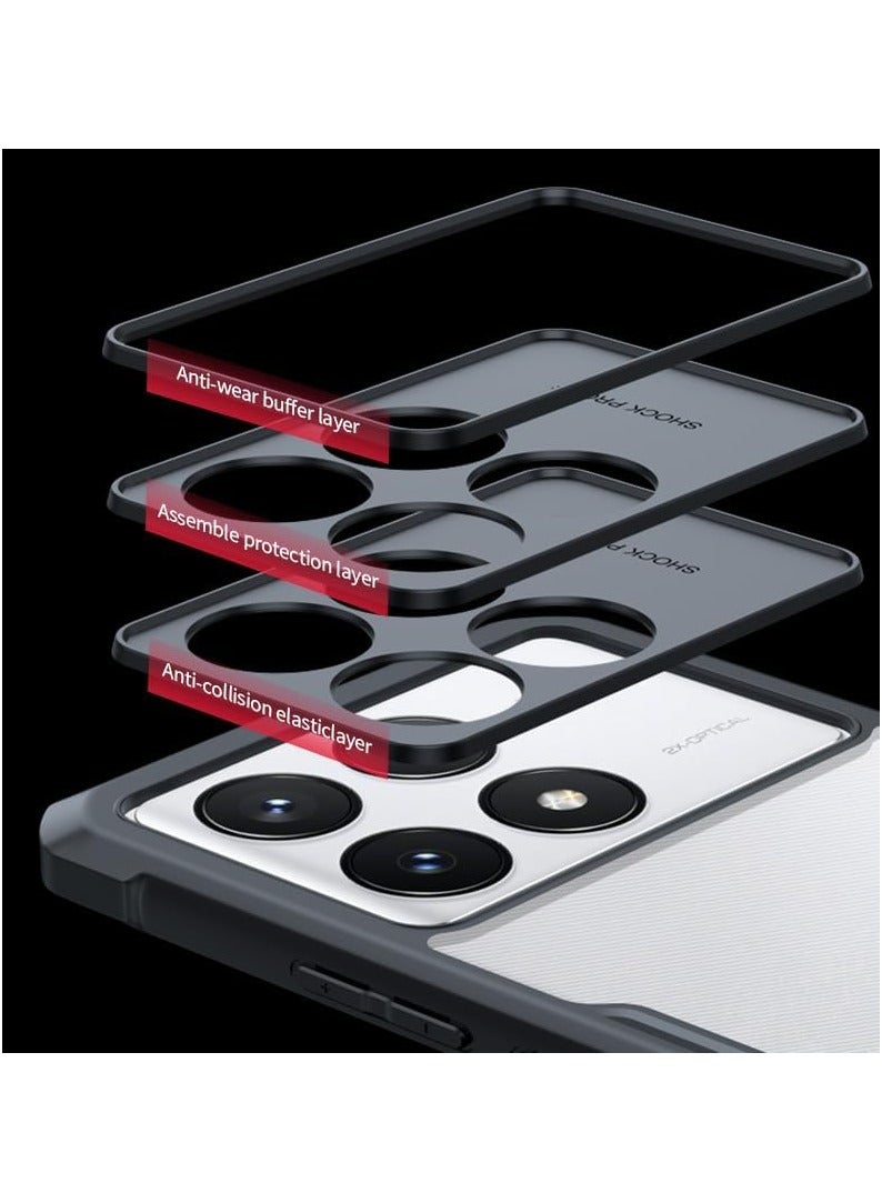 general Compatible with Xiaomi Poco X6 Pro 5G Case,Transparent Phone Cover Shockproof Bumper Protective Shell Clear Cases for Poco X6 Pro - Image 3