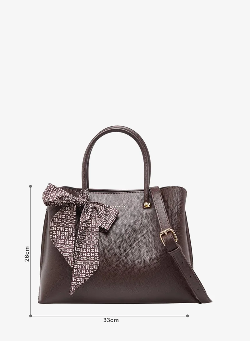 Flora Bella By Shoexpress Scarf Accent Tote Bag With Detachable Strap