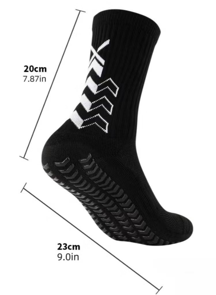 Zesen 5 Pairs of Grip Socks, Tight Fitting Grip Socks Football Socks Wear-Resistant Football Non-Slip Football Men for Training - Image 4