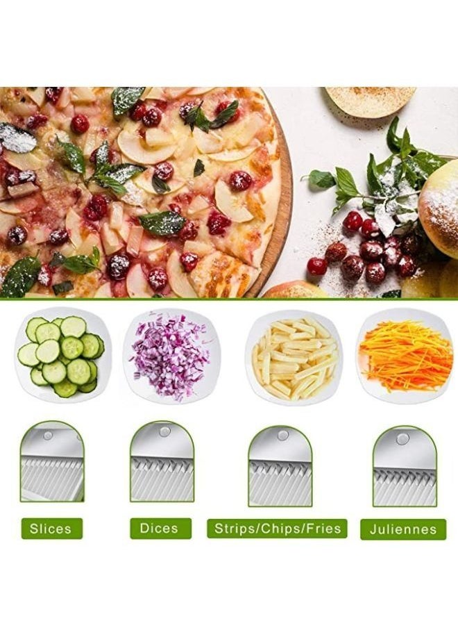 Generic - Mandolin Vegetable Slicer Adjustable Potatoes Onion Chopper Safe Vertical Dicer Fruit Multifunctional - Image 1