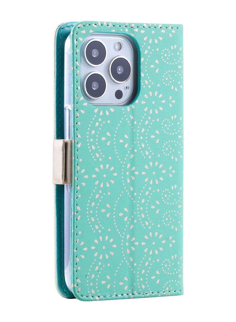 Suteni Lace Zipped Protective Leather Flip Cover Card Slots Phone Case for iPhone - Image 2