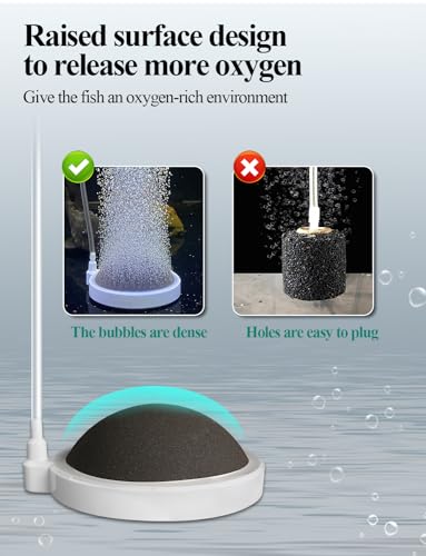 UPETTOOLS Boxtech Aquarium Air Stone Fish Tank Bubbler Small Nano Air Bubble Stone Super-High Dissolved Oxygen Diffuser Makes Super Tiny Bubbles 2 Inch - Image 3