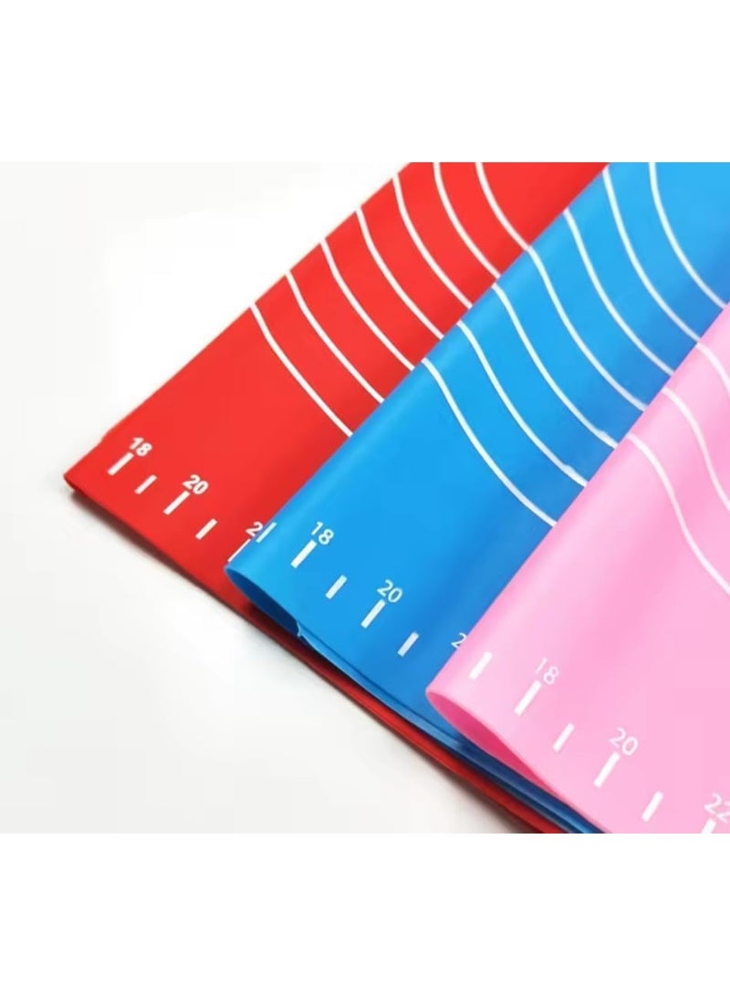 حصيرة عجين سيليكون كبيرة مع علامات الحجم لتقطيع البيتزا والمعجنات – 50 × 40 سم – تتغير اللون – غير لاصقة، سهل التنظيف، ومتينة للخبز والطهي - Image 4