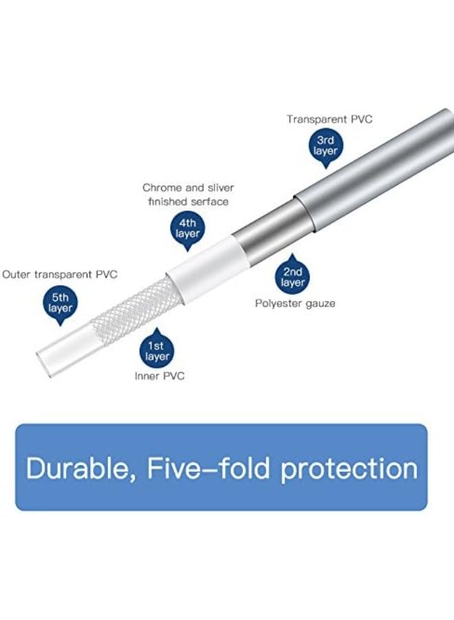 خرطوم دش من بلاستيك بي في سي بديل للحمام بطول 1.5 متر من ميكونج، خرطوم مرن محمول باليد (G1/2) (مقاس M) - Image 2