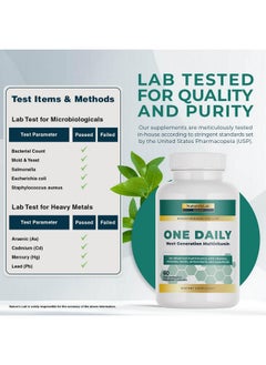Nature's Lab Nature's Lab Gold One Daily Multivitamin - Contains 19 Essential Vitamins & Minerals including Vitamin C, D3 & Zinc - 60 Capsules (2 Month Supply)  - Image 4