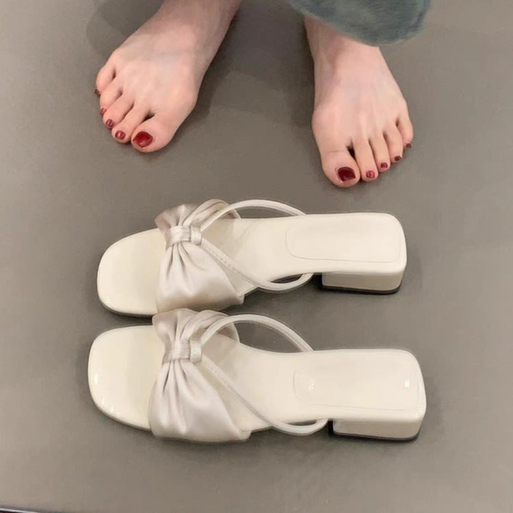 Good Selling. Latest Guangzhou New Model. Convert High Off-White Light Pink Purple Adult Baotou Ready-Made Plastic Flats - Image 2