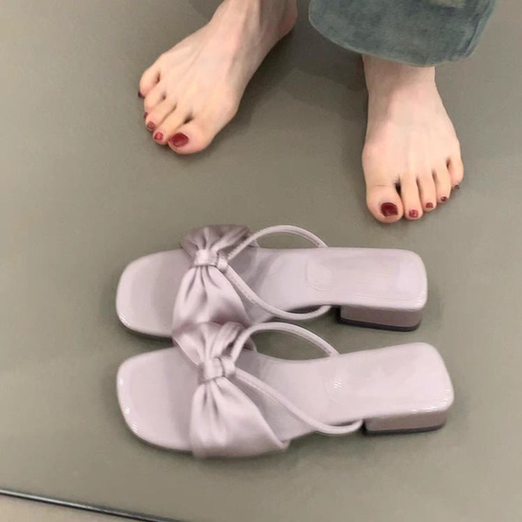 Good Selling. Latest Guangzhou New Model. Convert High Off-White Light Pink Purple Adult Baotou Ready-Made Plastic Flats - Image 3