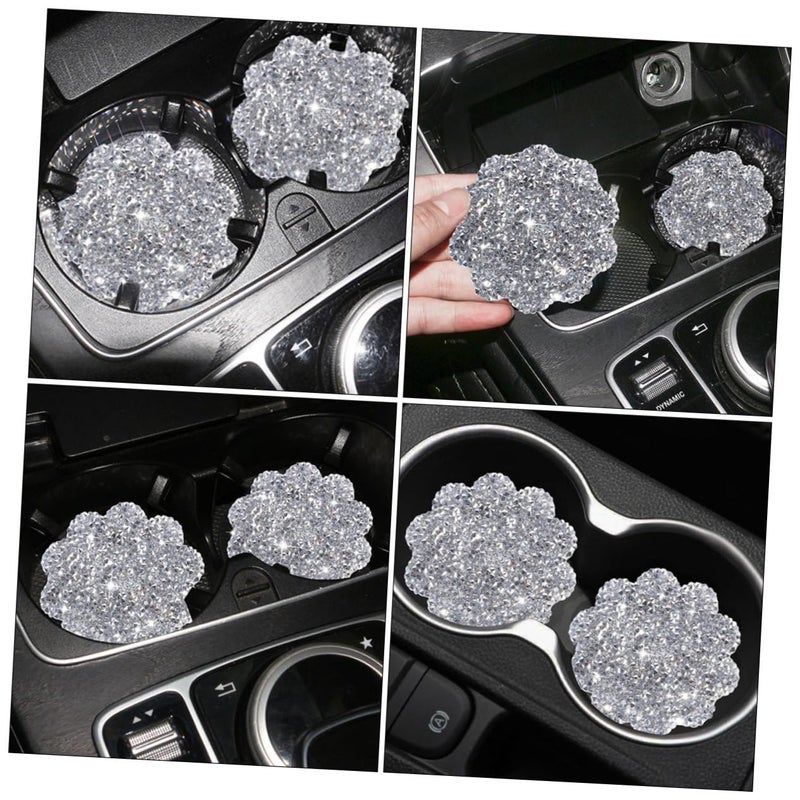 Flower Shaped Car Cup Holder Moisture Absorbent Non Slip Interior Accessory - Image 4