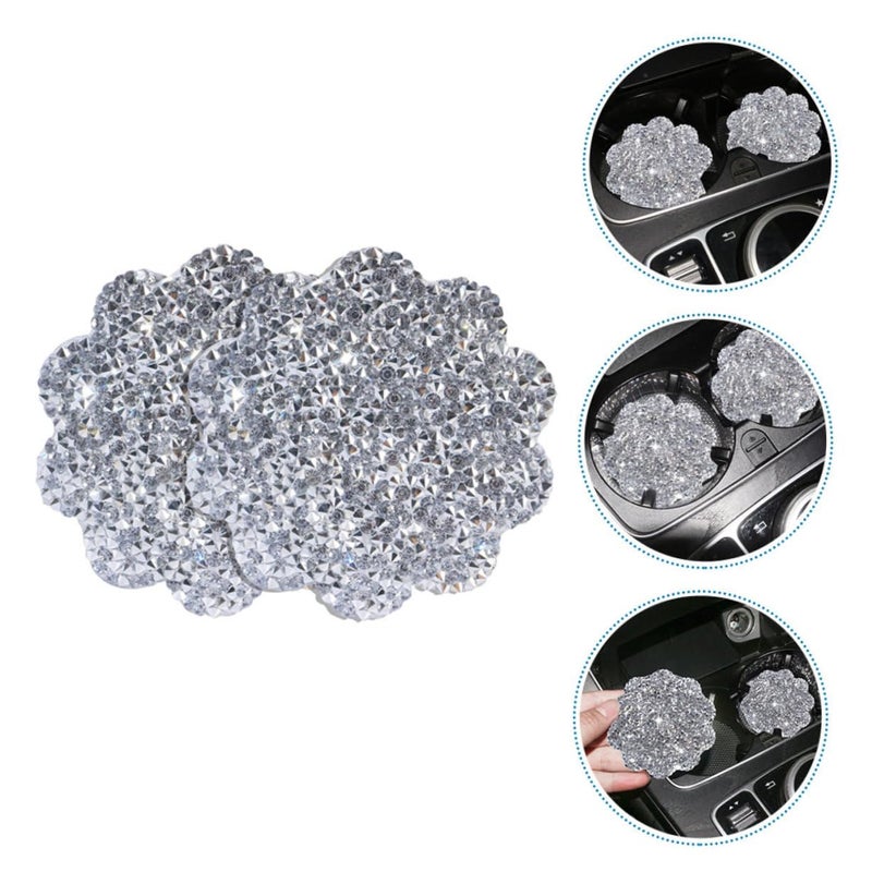 Flower Shaped Car Cup Holder Moisture Absorbent Non Slip Interior Accessory - Image 5