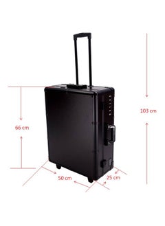 MAYLAN Makeup Vanity Mirror Stand Trolley Case with LED lights Black  - Image 5