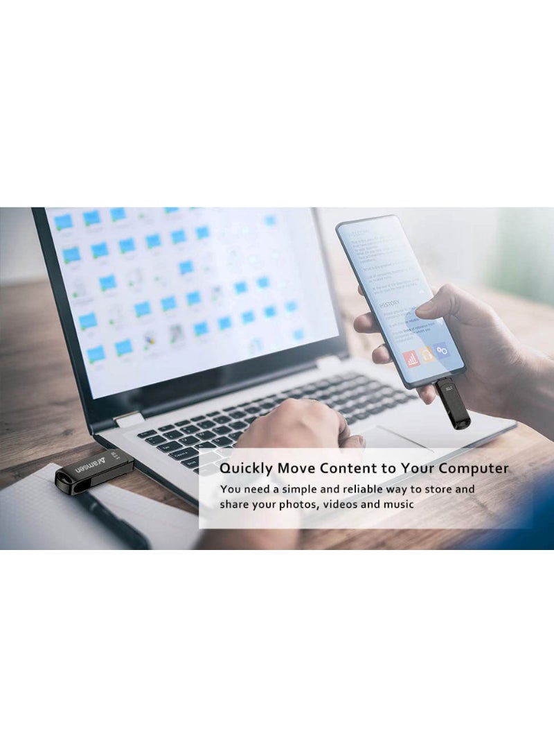 Flash Drive 1Tb Iphone Photo Stick Usb 3.0 Flash Drive Photo Stick Memory Stick External Storage For Iphone Ipad Android Pc Black - Image 3