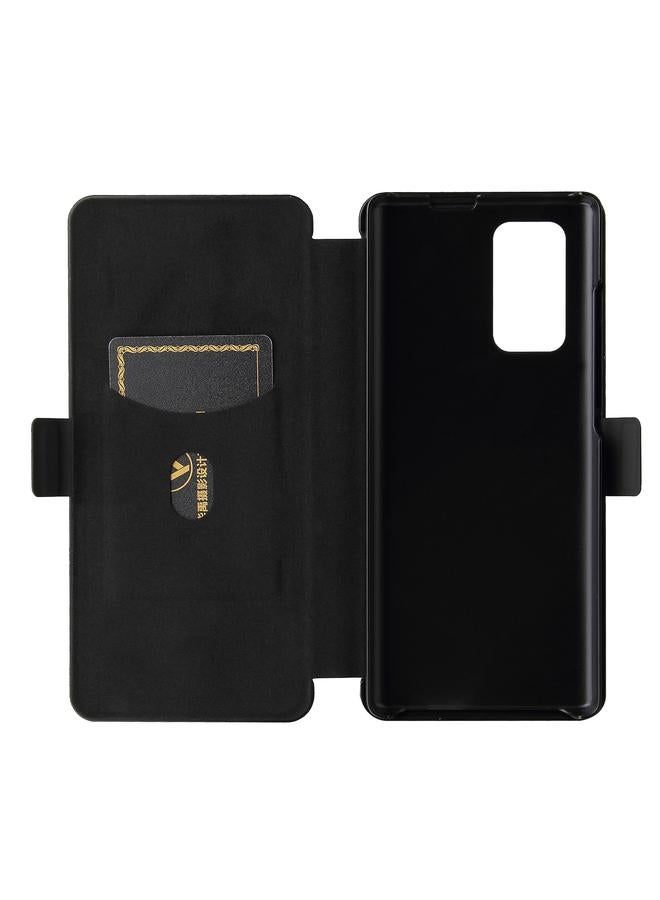 S-TOP Case For LG Wing 5G with Buckle Carbon Fiber Texture Horizontal Flip TPU + PC + PU Leather Case with Card Slot - Image 3