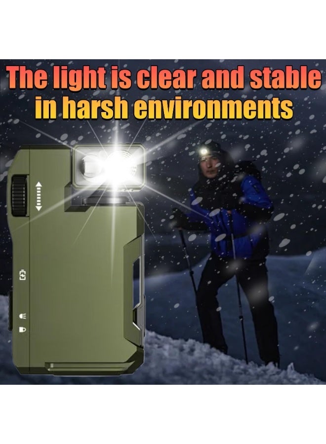 OSHIMA G5 Rechargeable Edc Flashlight, Portable Flat Pocket Flashlights Flashlight Rechargeable Torch Light, G5 Edc Light 400 Lumens Waterproof for Outdoor Camping Emergency (Green) - Image 5