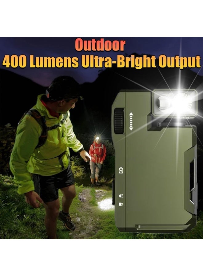 OSHIMA G5 Rechargeable Edc Flashlight, Portable Flat Pocket Flashlights Flashlight Rechargeable Torch Light, G5 Edc Light 400 Lumens Waterproof for Outdoor Camping Emergency (Green) - Image 4