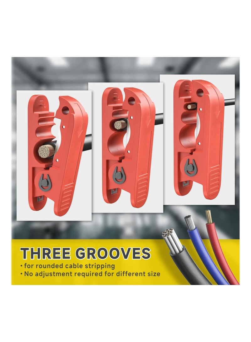SOLARAE Round Cable Stripper Round Cable Slitter Cable Jacket Stripper Wire Stripping Tool for Fast and Precise Jacket Removal Wire Stripping Tool - Image 4