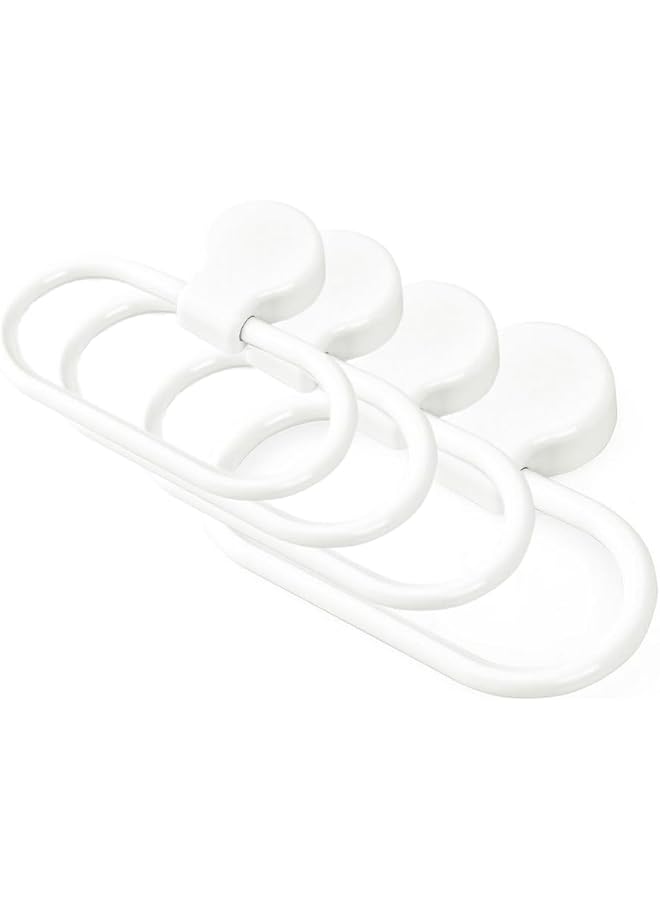Self-Adhesive Towel Ring, No Drill Bathroom Towel Holder ABS Plastic, Heavy Duty Sticky Wall Mount for Kitchen, Dorm, RV - Waterproof & Rustproof Design (White)