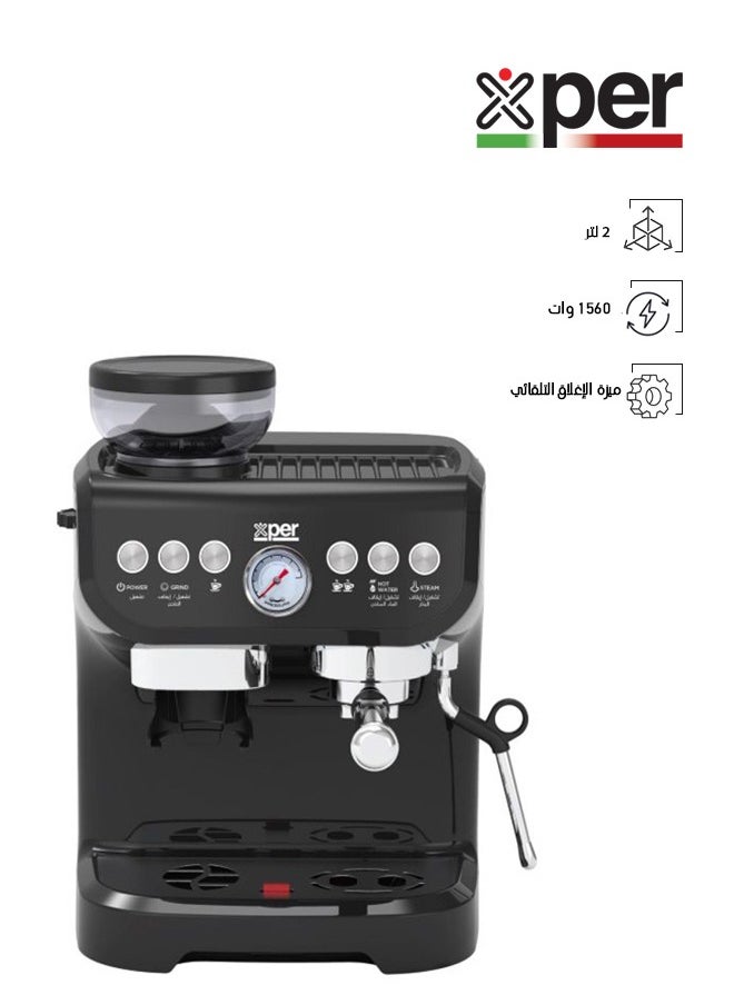 Espresso and Cappuccino Maker -With Coffee Grinder - 1560 Watt - 19 Bar - XPICG-995 - pzsku/ZE59A480DC2FDC56406F3Z/45/_/1720256064/936779a0-cc7a-4387-b037-eb160c2fd56b