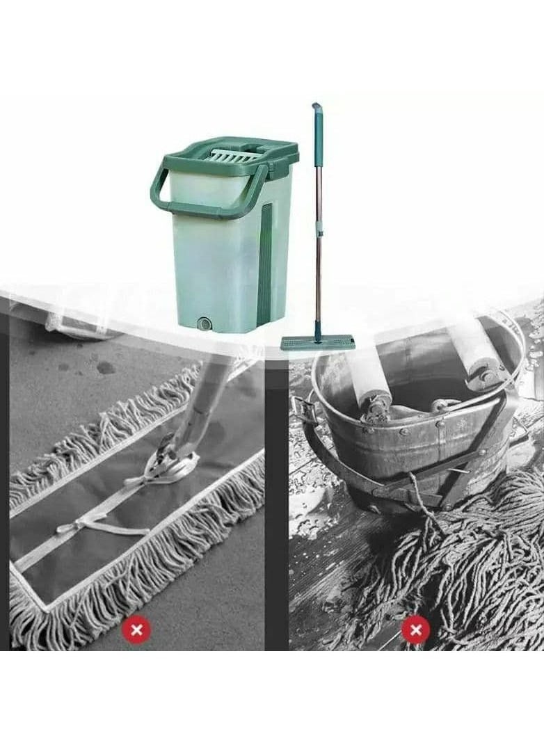جردل فلات موب 2 غيار ممسحة مسطحة مع دلو الوان متعددة