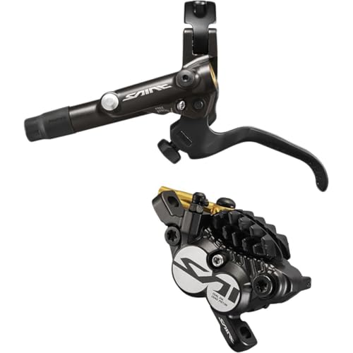 Shimano Saint BL-M820-B/BR-M820 Disc Brake and Lever - Front, Hydraulic, Post Mount, Finned Metal Pads, Black - Image 1