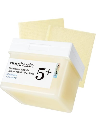 numbuzin No.5 Toner Pads | Glutathione Vitamin Concentrated Toner Pads | Double