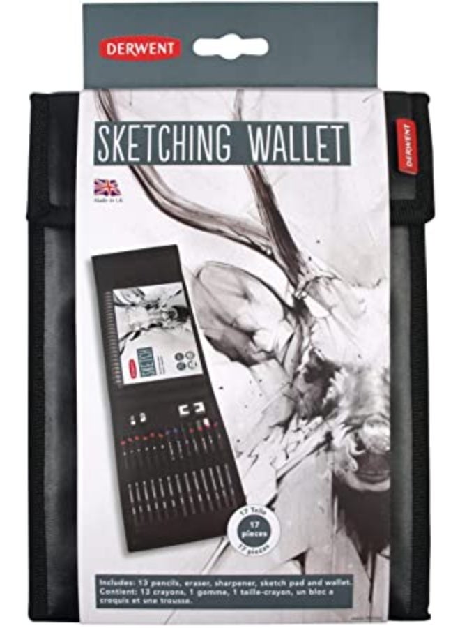 Derwent Sketching Wallet, 2300218 (17 Pieces Per Set) - Image 1