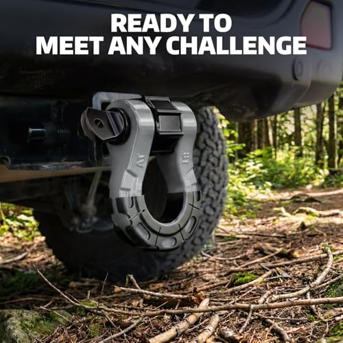 AUTOBOTS D Ring Shackles Heavy Duty(2 Pack) 68,000 lbs Capacity, Stronger Than 3/4" D Shackle, with 7/8" Screw Pin, for Tow Strap Winch Off Road Accessory Vehicle Recovery Gray - Image 3