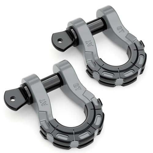 AUTOBOTS D Ring Shackles Heavy Duty(2 Pack) 68,000 lbs Capacity, Stronger Than 3/4" D Shackle, with 7/8" Screw Pin, for Tow Strap Winch Off Road Accessory Vehicle Recovery Gray - Image 1