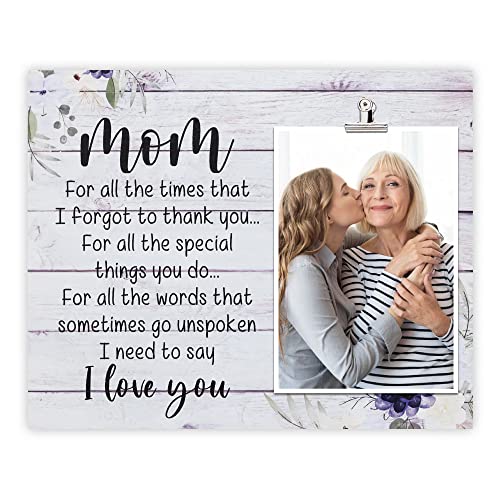 ZENNLAB Mom Picture Frame Christmas Gifts for Mom from Daughter Son Mom Gifts Birthday Gifts for Mom Mothers Day Gifts for MomThanksgiving
