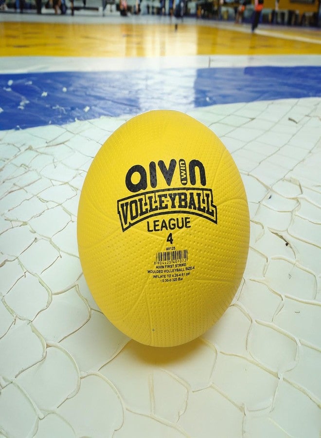 AIVIN First-Strike League Volleyball, Moulded Volleyball Games, Match Ball, Training Ball, Indoor, Outdoor Ball, Durable for Practice, Water Resistant and Suitable for All Surface, (Yellow) Size-4 - Image 2