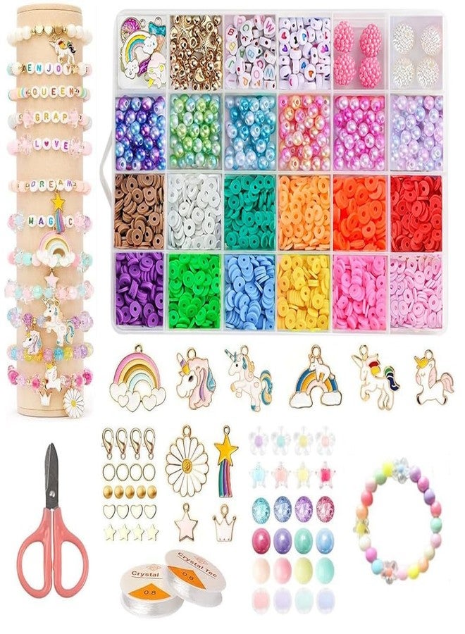 curve creation Bracelet Making Kit for Girls | DIY Jewelry Making Craft Set with Unicorn Charms, Clay Beads & Pendants | Creative Gift & Fun Activity Toy - Image 1
