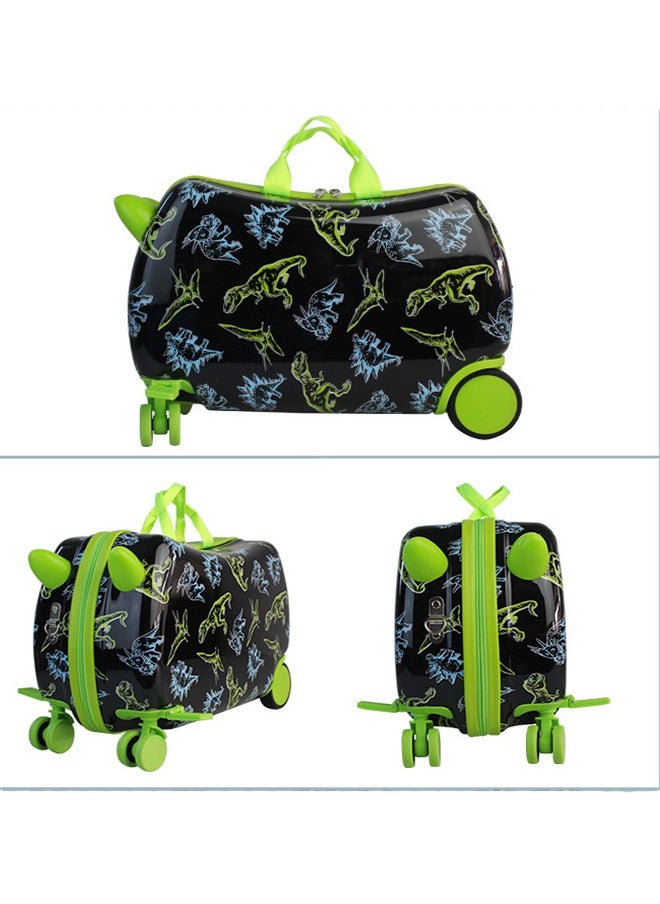 Beauenty Kids Ride On Suitcase, 2 In 1 Kid Luggage Organizer, Waterproof Carry On Travel Bag, Kids Luggage With Spinner Wheels and Shoulder Strap, for Kids Toddlers  - Image 3