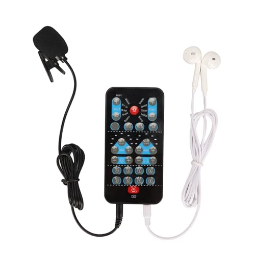 Dpofirs Voice Changer with 10 Sound Changing Modes, Handheld Sound Card Functions, Voice Changer Device Portable Design for Mobile Phone Computer DJs Music Studio Recording - Image 1