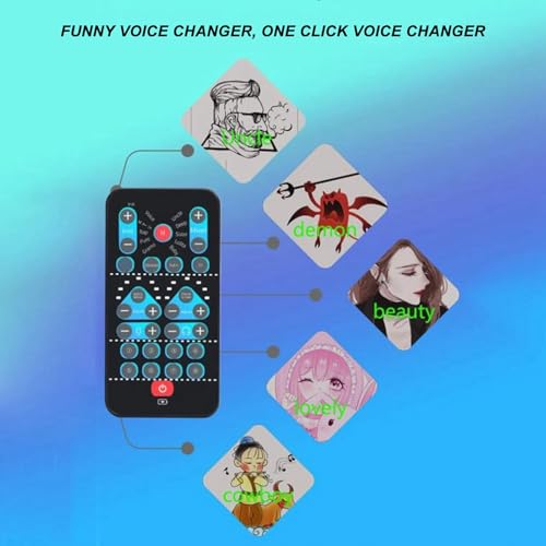 Dpofirs Voice Changer with 10 Sound Changing Modes, Handheld Sound Card Functions, Voice Changer Device Portable Design for Mobile Phone Computer DJs Music Studio Recording - Image 3