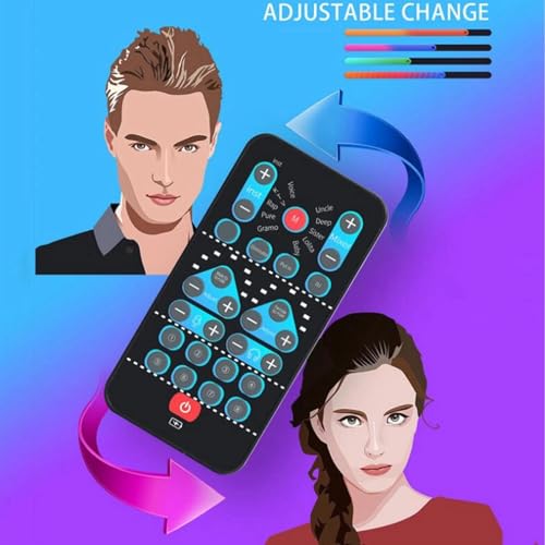 Dpofirs Voice Changer with 10 Sound Changing Modes, Handheld Sound Card Functions, Voice Changer Device Portable Design for Mobile Phone Computer DJs Music Studio Recording - Image 2
