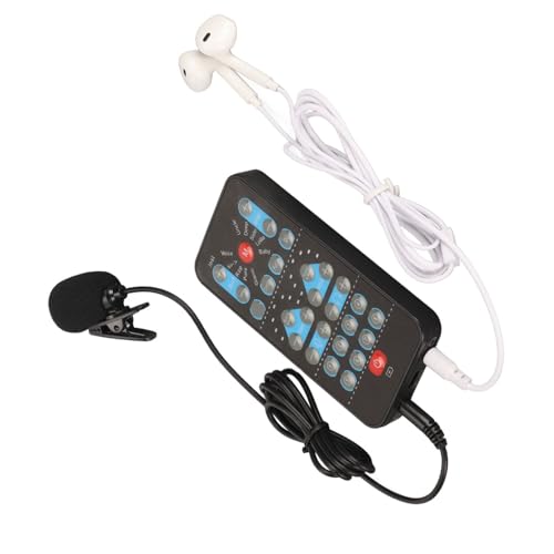 Dpofirs Voice Changer with 10 Sound Changing Modes, Handheld Sound Card Functions, Voice Changer Device Portable Design for Mobile Phone Computer DJs Music Studio Recording - Image 4