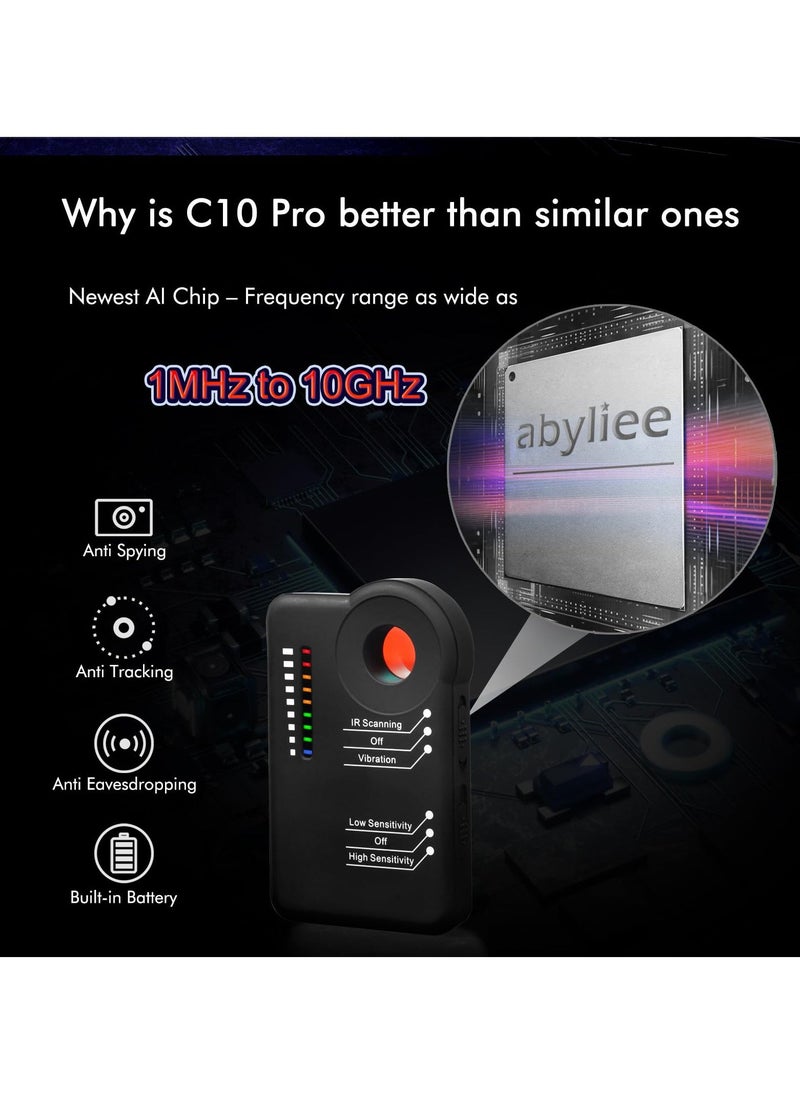 Hidden Camera Detector, Professional Anti-Spy RF Bug Sweeper, Listening Device, and Cell Phone Scanner, Versatile for Indoor and Outdoor Use, Hidden Camera Finder for Home, Office, Car, Travel, Hotel - Image 3