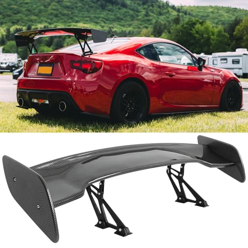 JMTBNO 47 Universal Spoiler GT Style Adjustable Racing Spoiler ABS Lightweight GT Spoiler Rear Trunk Spoiler Wing Universal for Most Cars Carbon Fiber