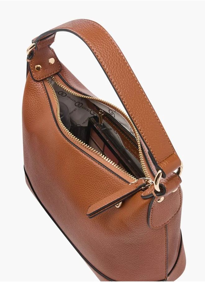سيليست Women Textured Crossbody Bag with Adjustable Strap and Zip Closure