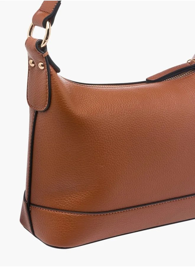 سيليست Women Textured Crossbody Bag with Adjustable Strap and Zip Closure