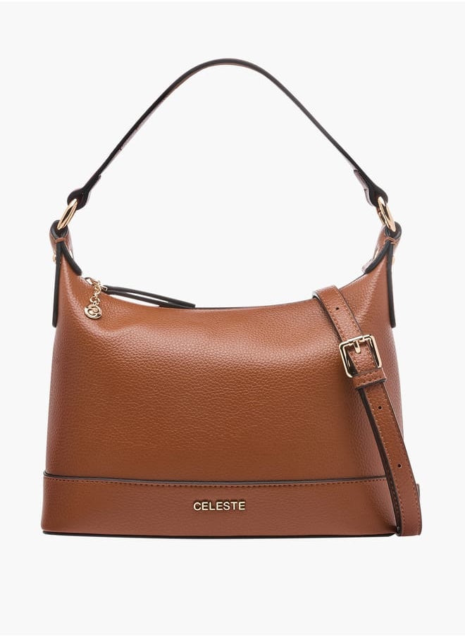 Celeste Women Textured Crossbody Bag with Adjustable Strap and Zip Closure  - Image 1