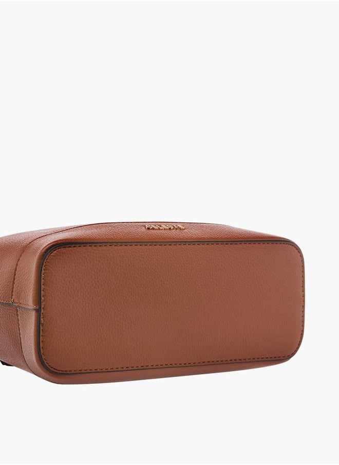 Women Textured Crossbody Bag with Adjustable Strap and Zip Closure