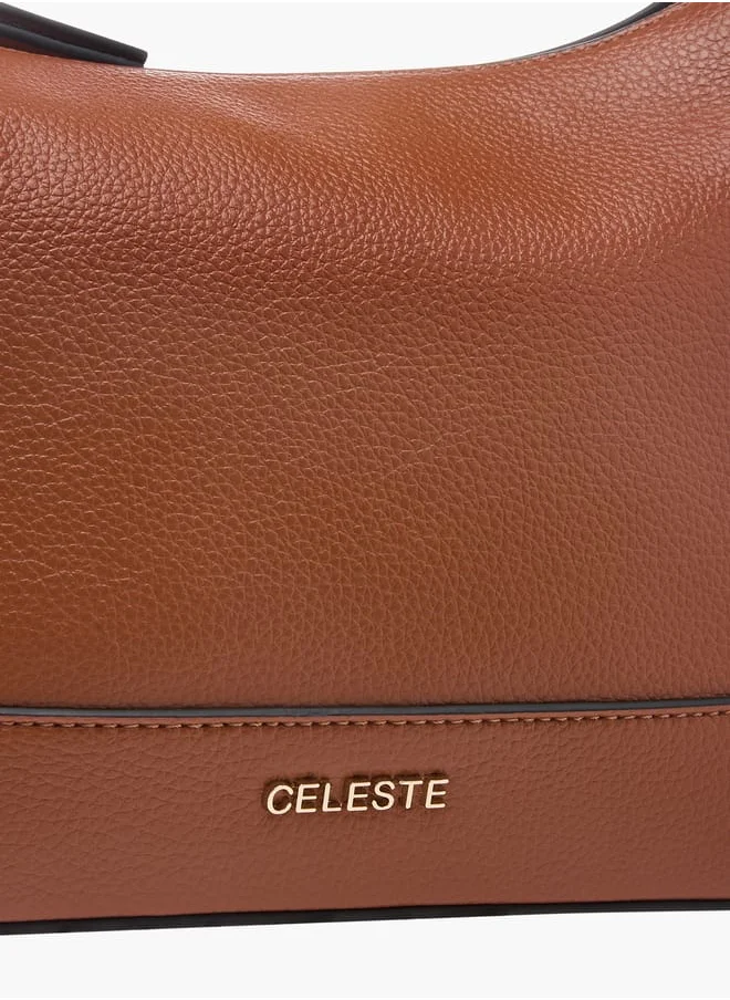 سيليست Women Textured Crossbody Bag with Adjustable Strap and Zip Closure
