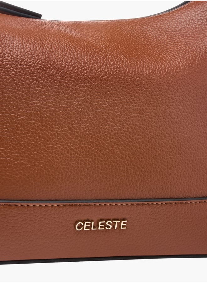 Celeste Women Textured Crossbody Bag with Adjustable Strap and Zip Closure  - Image 4