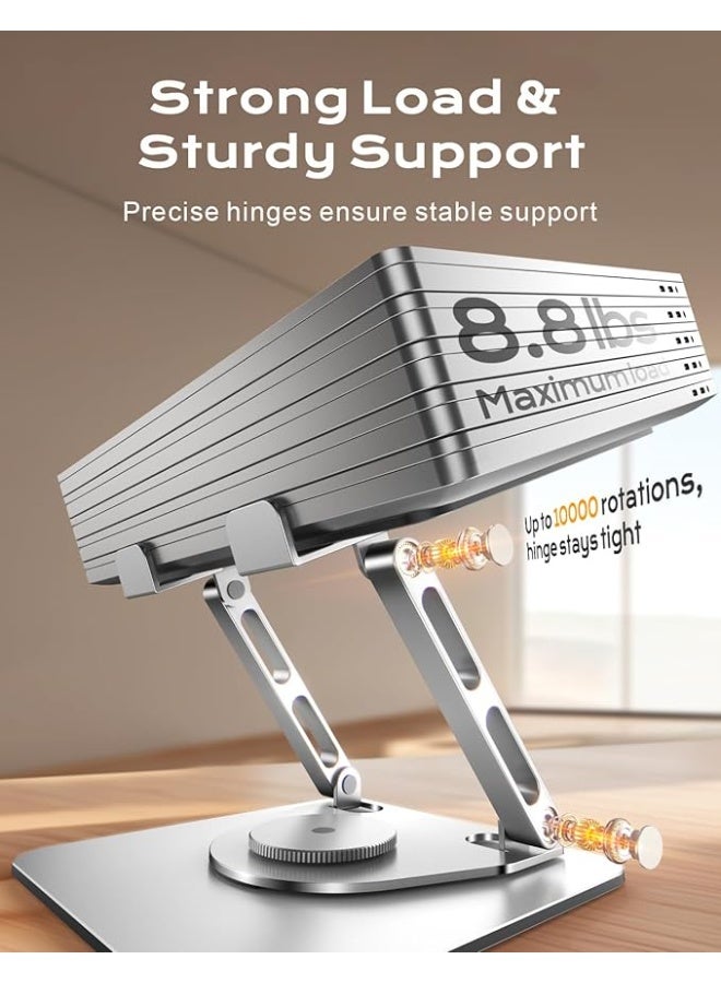 Adjustable Laptop Stand – 360° Rotating Base – Foldable & Ergonomic Dual-Bar Riser for Daily Desk Use (Fits 10"–16" Devices) - Image 2