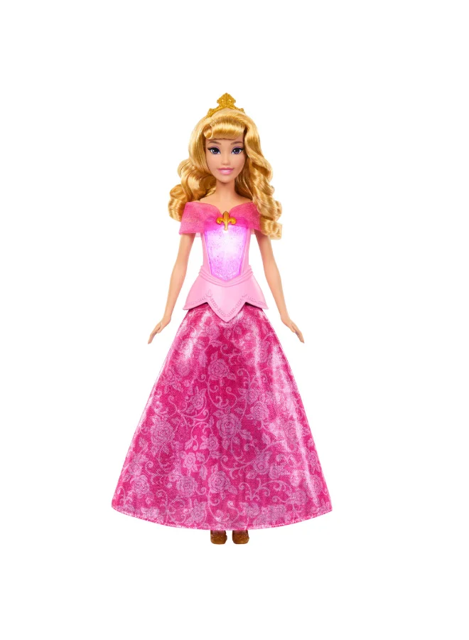Princess Aurora Fashion Doll with Pink to Blue Transforming Dress and Light-Up Bodice, Inspired by Sleeping Beauty Movie