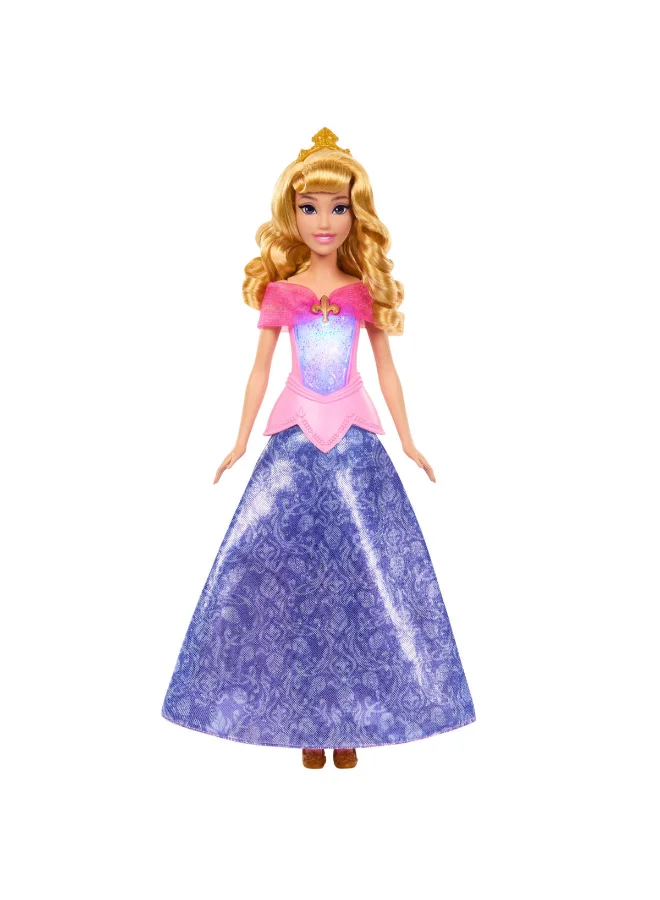 Disney  Princess Aurora Fashion Doll with Pink to Blue Transforming Dress and Light-Up Bodice, Inspired by Sleeping Beauty Movie  | Best Price UAE