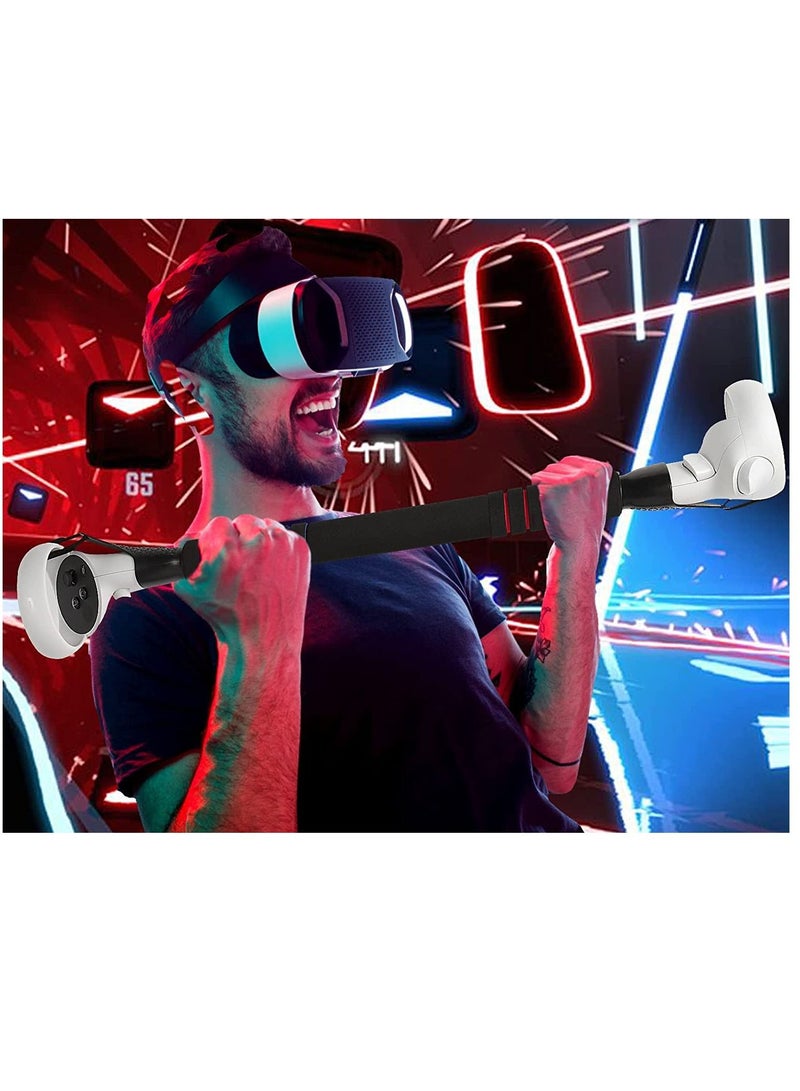 KASTWAVE Long Stick Extension Handle for Oculus Quest 1 Quest 2 Rift S Controller Strong Lightweight Comfortable to Hold Stick Style Lightsaber Handle for Beat Saber Games  - Image 2