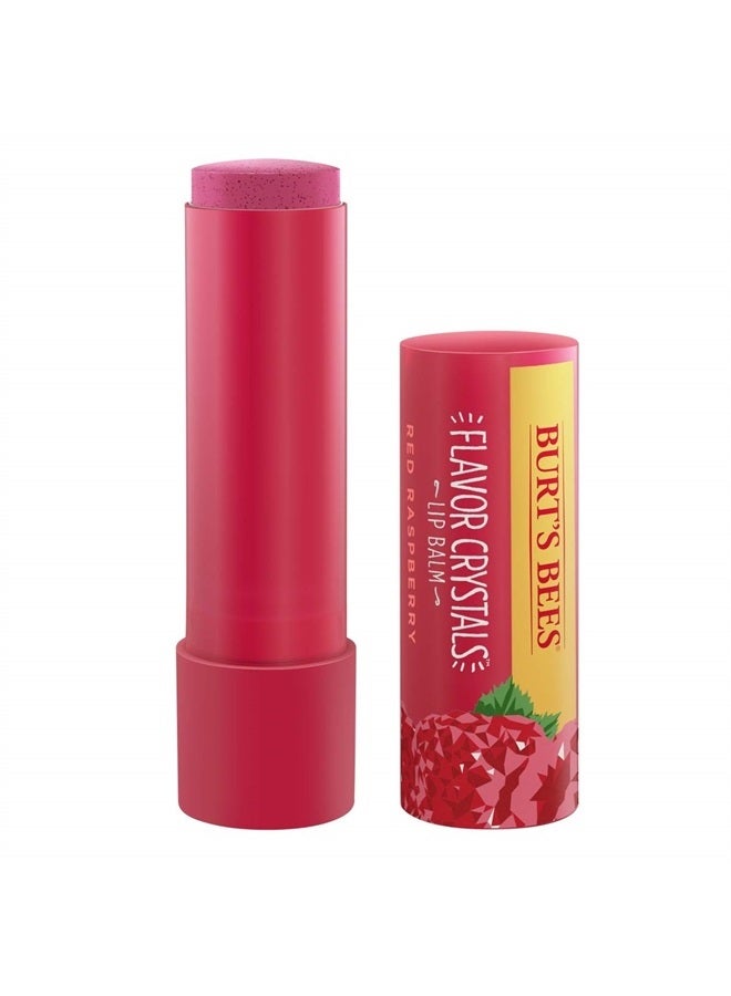 Burt's Bees بلسم شفاه كريستالات النكهة 100% طبيعي، توت العليق الأحمر مع شمع النحل ومستخلصات الفاكهة - 1 أنبوب، 0.16 أونصة - Image 1